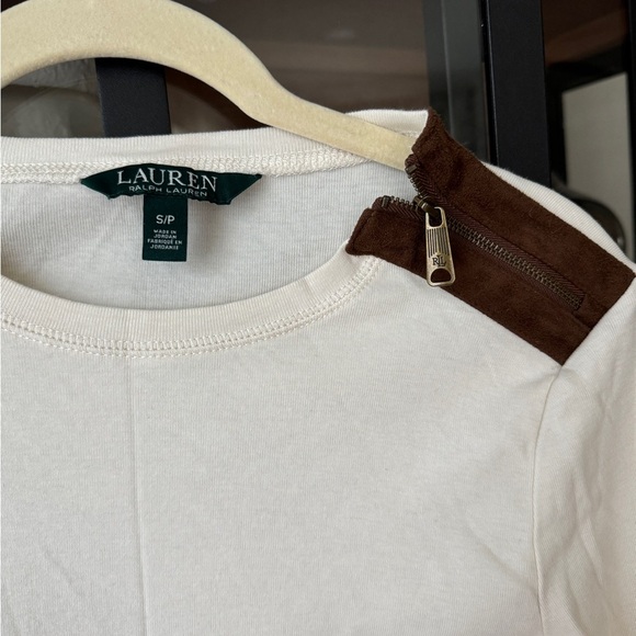 Ralph Lauren equestrian long sleeve top sweater elbow patches espresso hardware - Picture 3 of 6